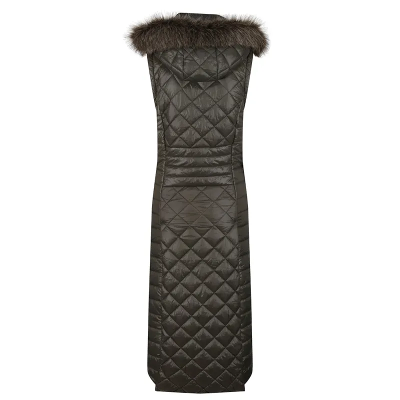 Equetech Ladies 2 in 1 Quilt Longline Coat Khaki-3